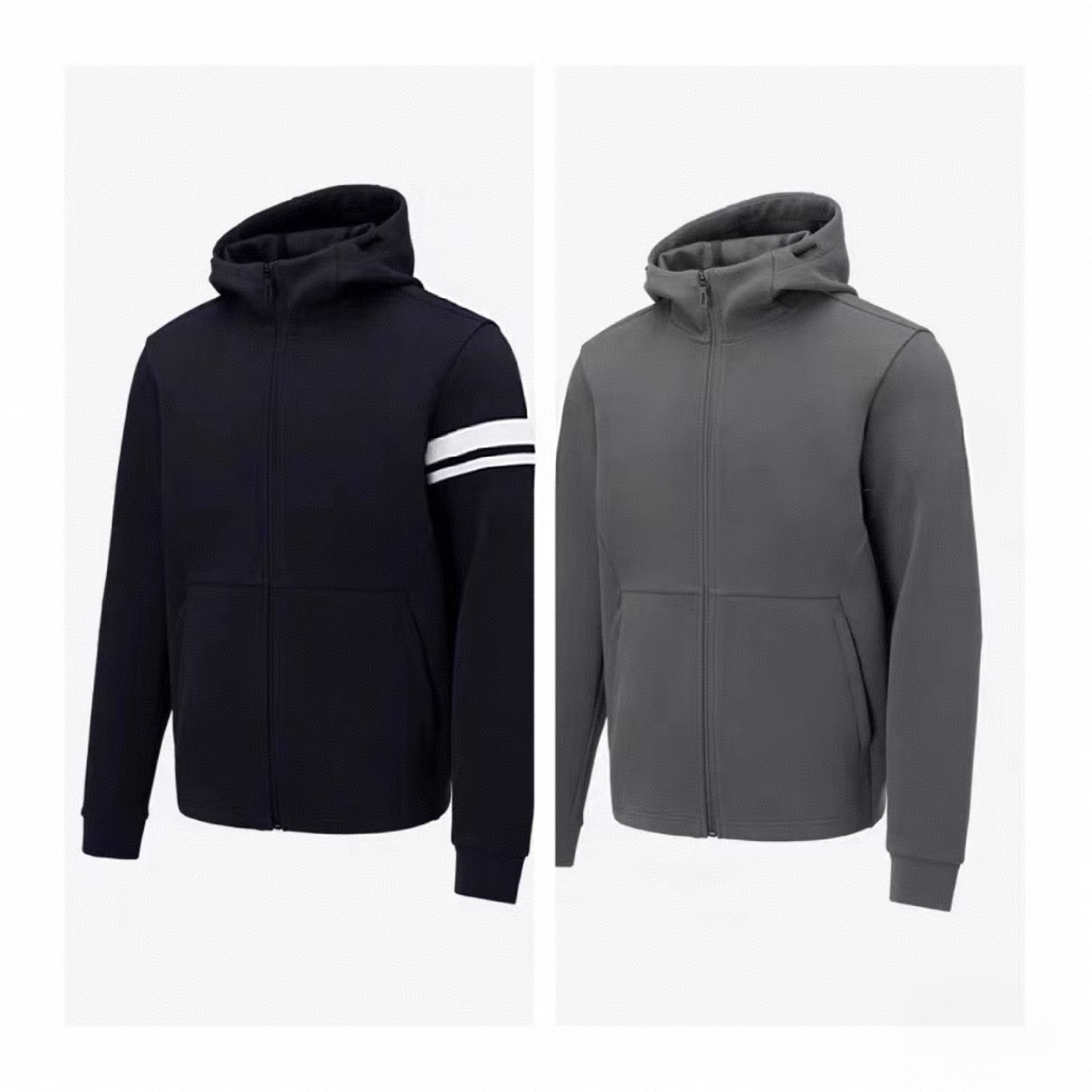 北欧轻奢户外老钱风春款双杠针织透气春款连帽外套