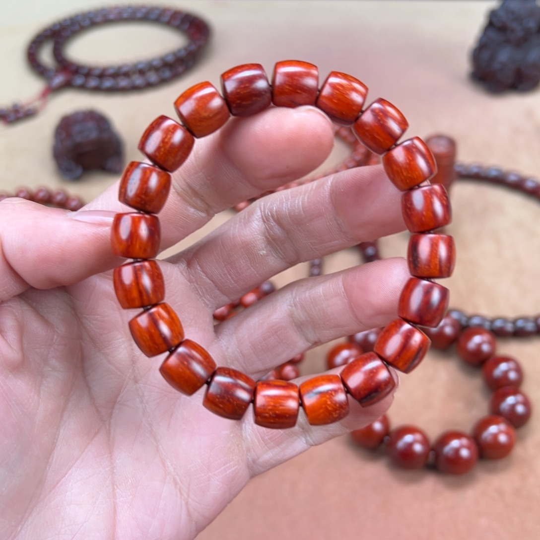 檀香紫檀（小叶紫檀）手串/手链秋*棠10x11直切单圈