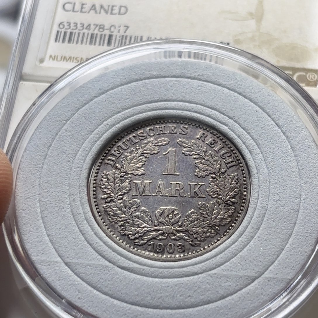 银Ag900德国1马克银币