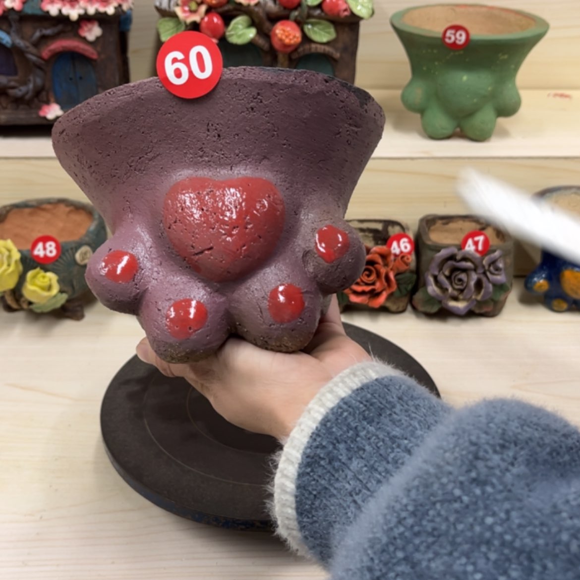 【闪购商品】紫砂花盆60号内口14外高13