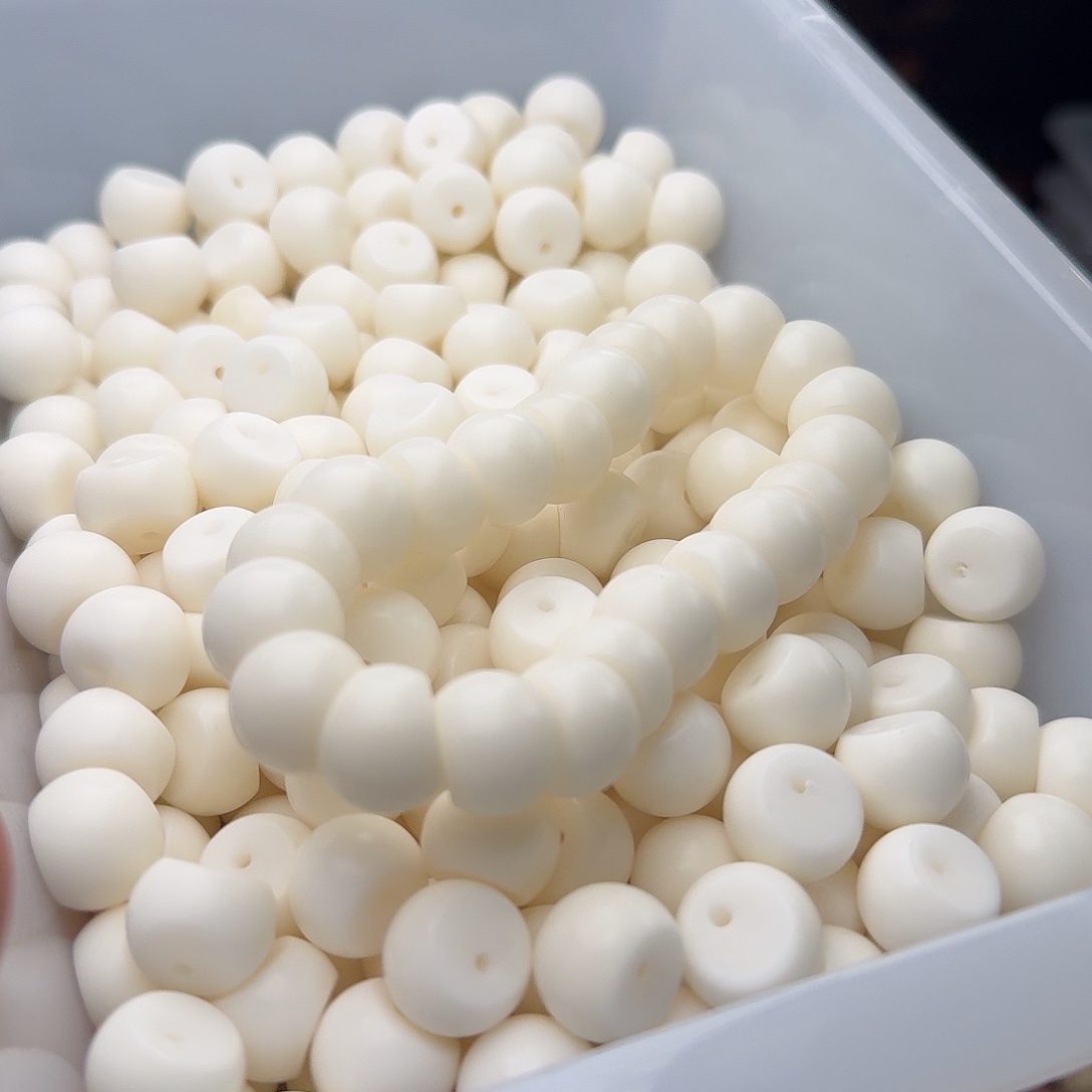 吊坠菩提根/象牙果50 颗骨瓷白蒜瓣干磨 14  厚切