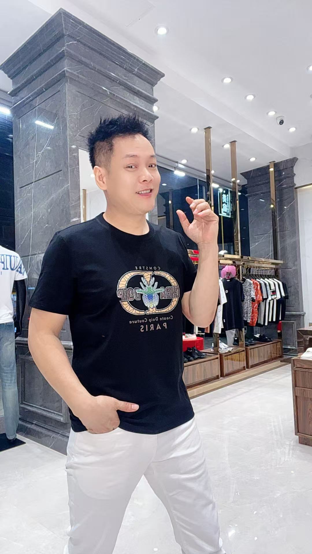 620夏季新款男士欧货时尚双丝光棉短袖