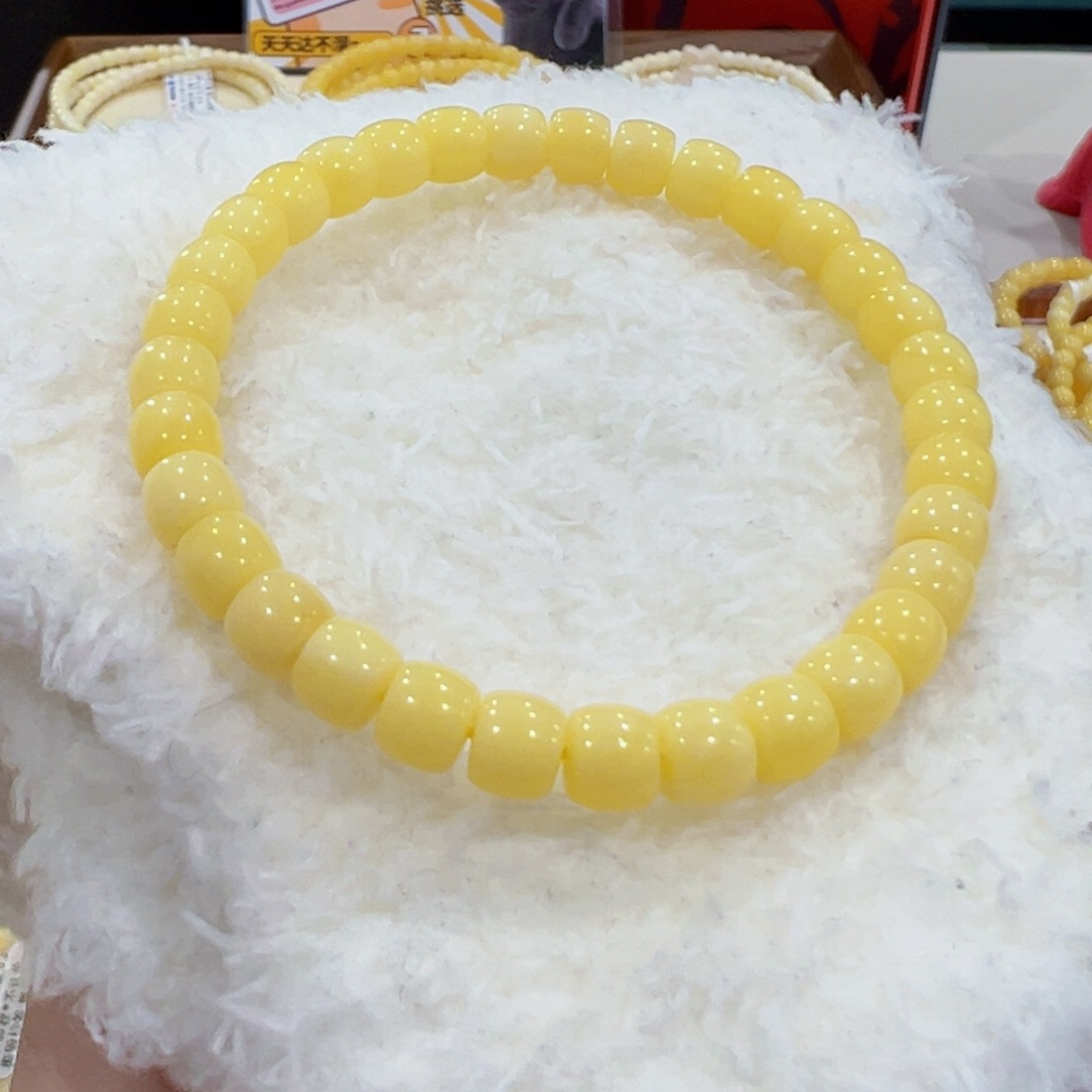 蜜蜡手链未镶嵌6.5m 阿尔卑斯直切未品控