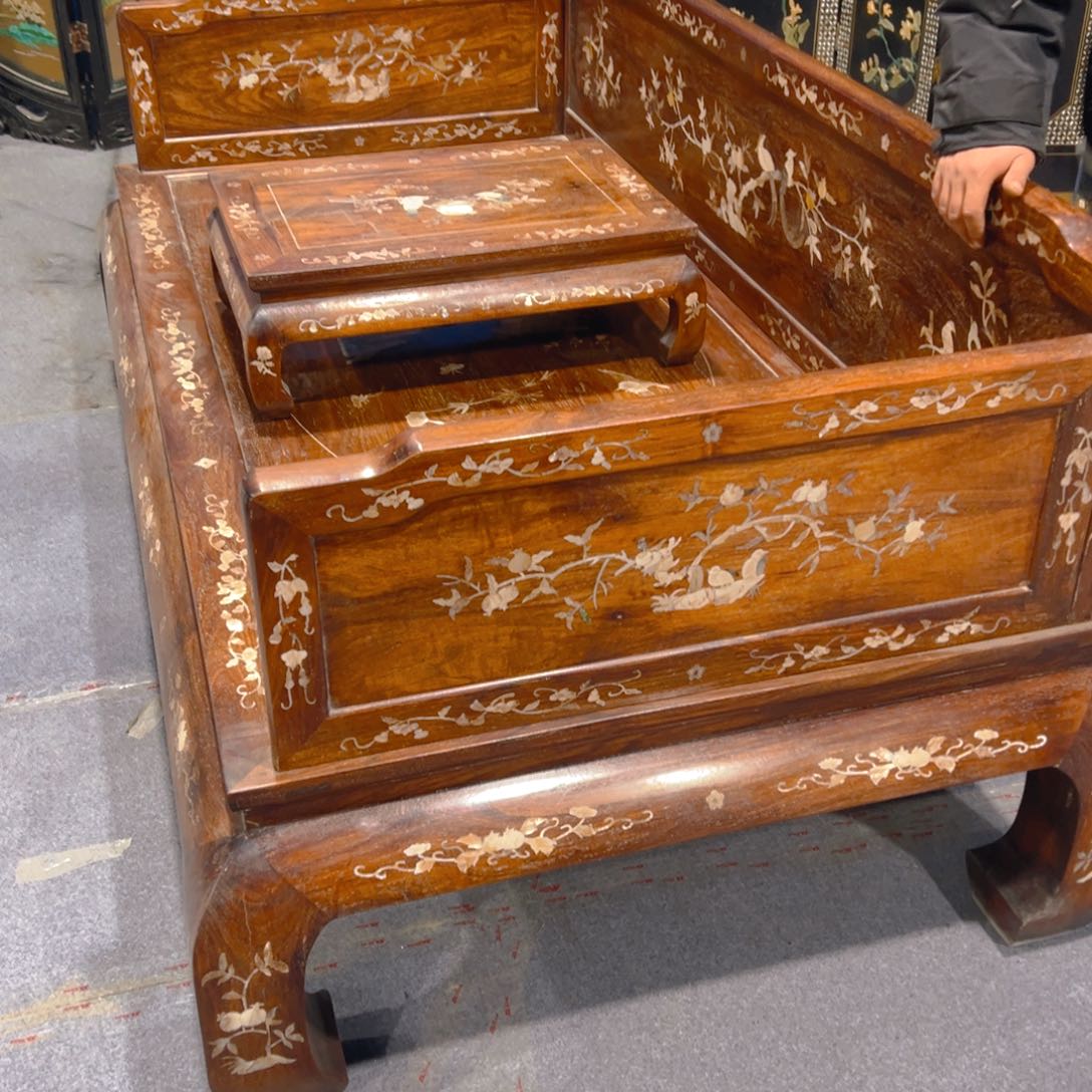 瓷片馨**景陶瓷艺术罗汉床