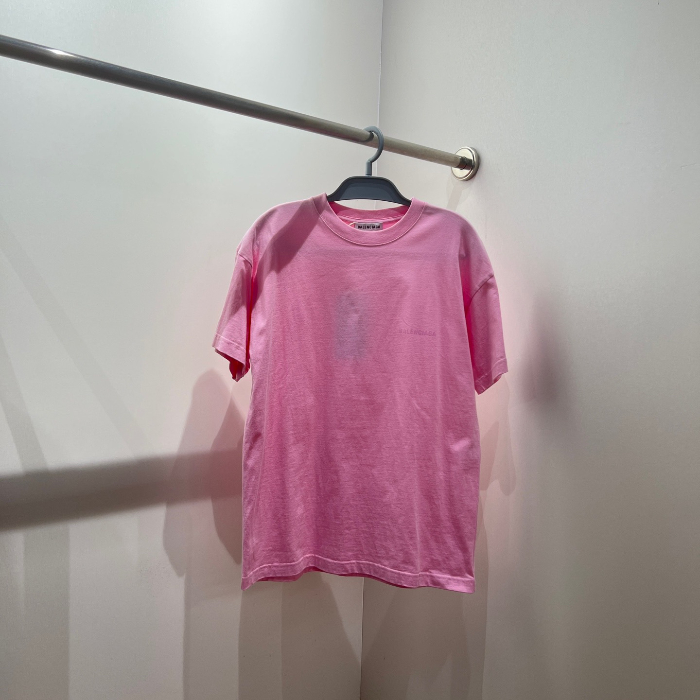 99新 Balenciaga/巴黎世家 vem303 标语字母纯色短袖 s码 棉
