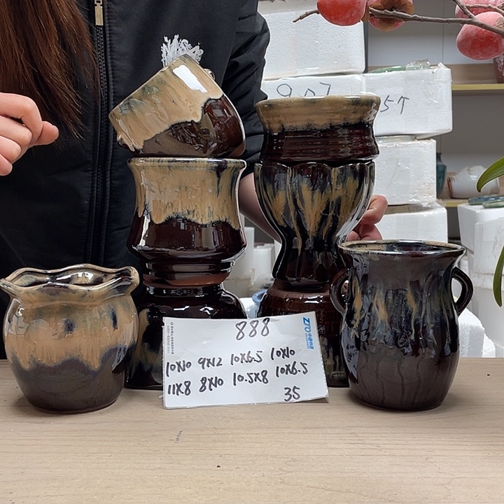 粗陶多肉花盆微瑕888