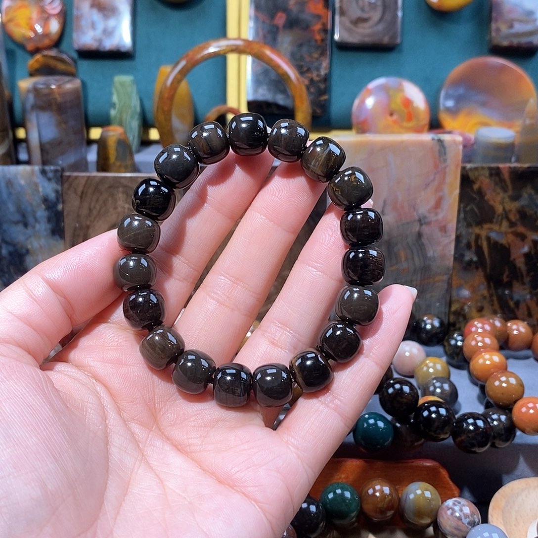 硅化玉天然北票硅化玉手串未镶嵌西**信