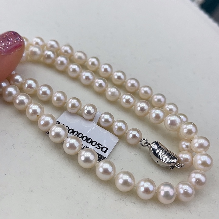 淡水珍珠颈饰银S925镶嵌➕7极光天女粉