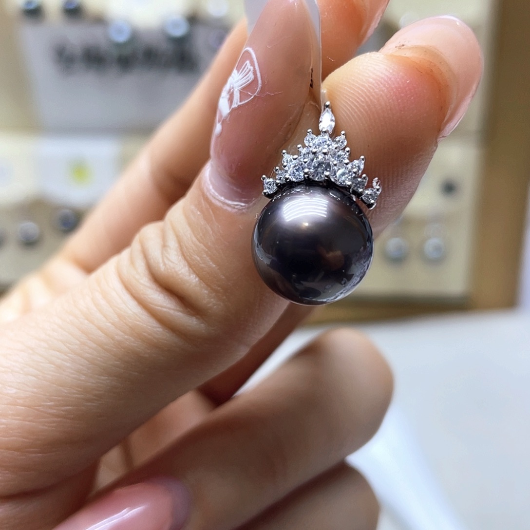 海水珍珠颈饰银S925镶嵌