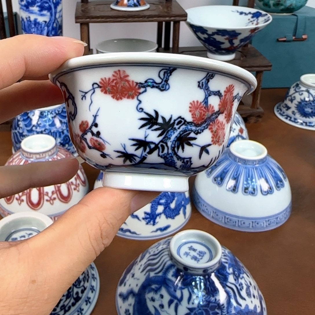 杯子景德镇纯手工绘画陶瓷1111