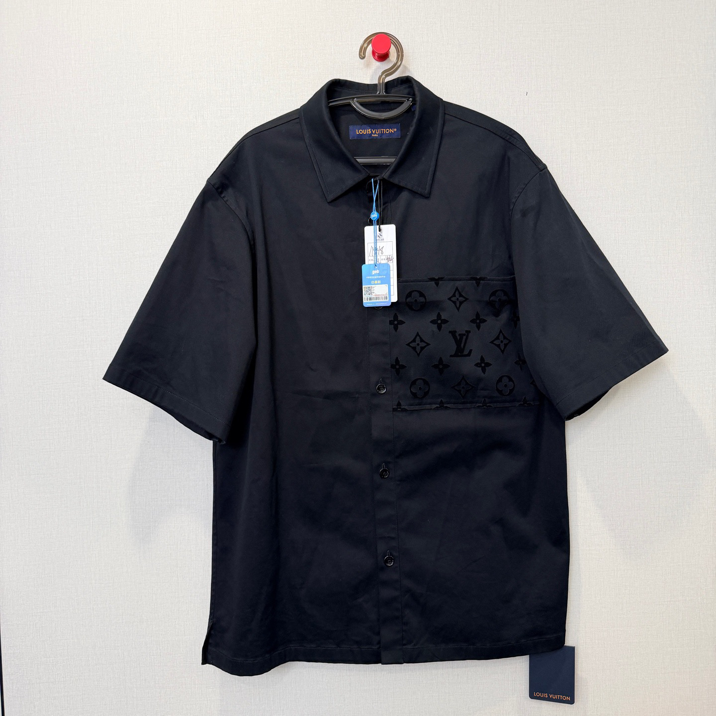 未使用 LouisVuitton/路易威登 植绒衬衫短袖/尺码XXL/编号11848