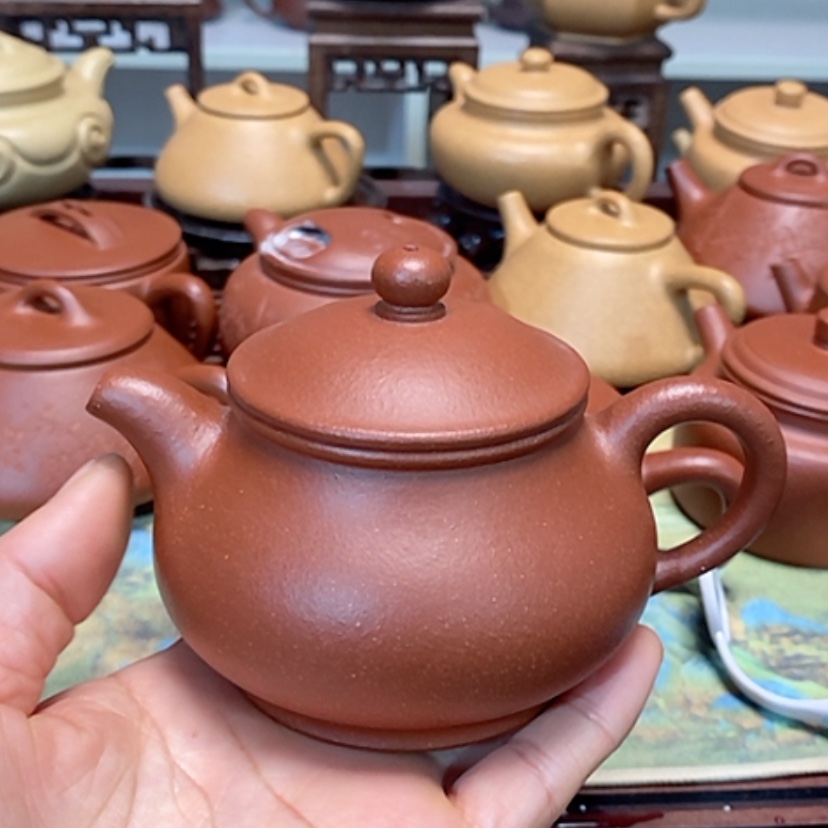 【闪购商品】紫砂茶壶红降坡半手工