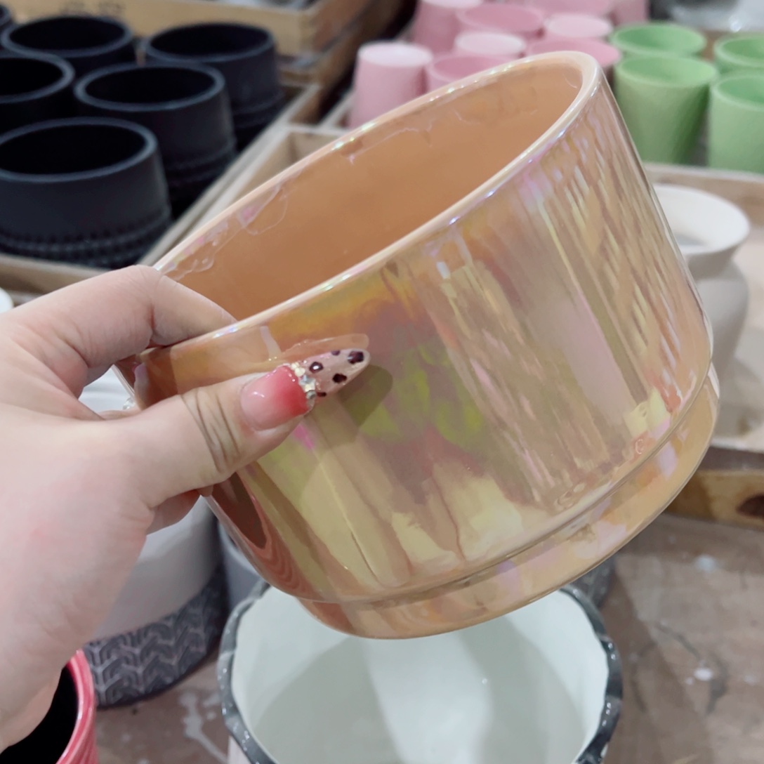 有孔，陶瓷花盆满10米包邮发货