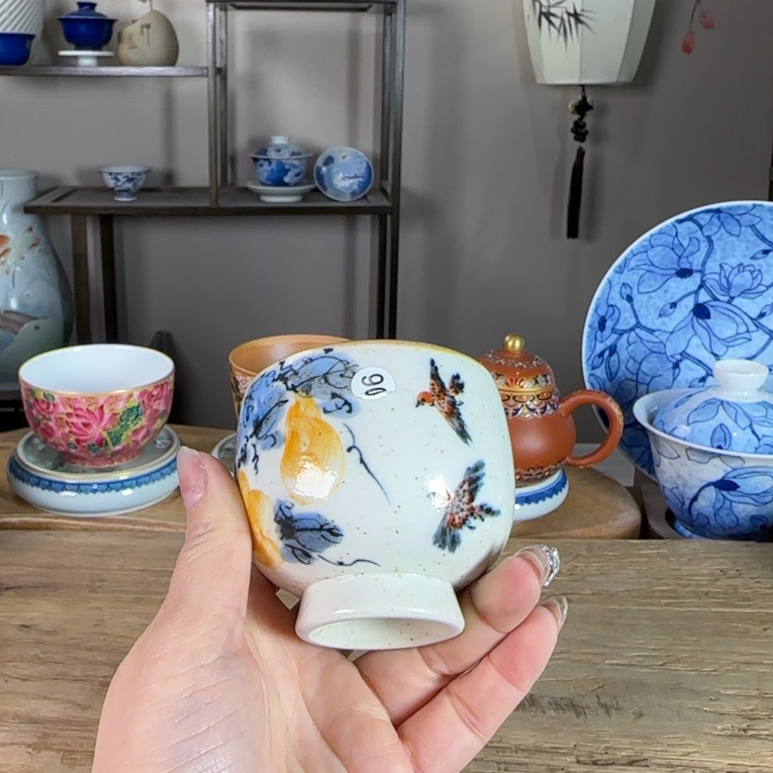 杯景德镇陶瓷柴烧多人