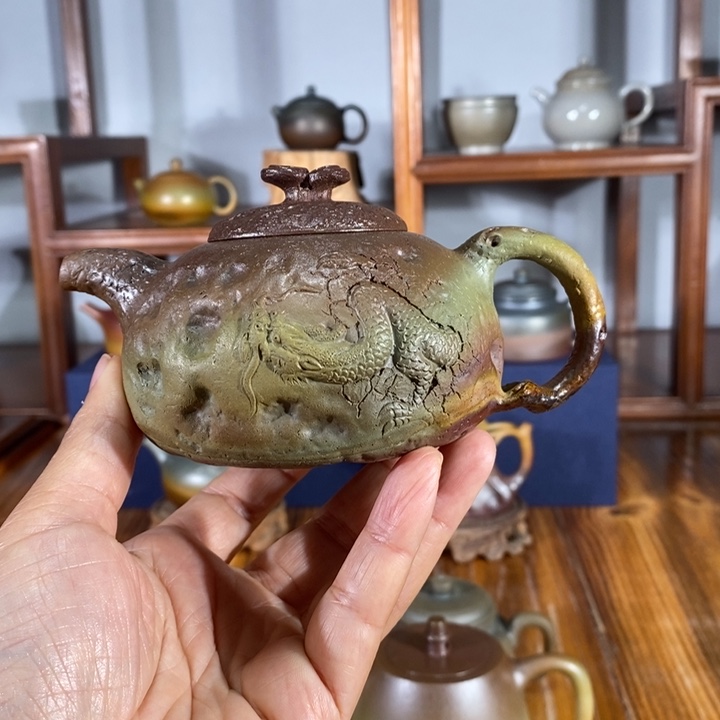 紫砂茶壶悉*吽250cc供春 紫泥