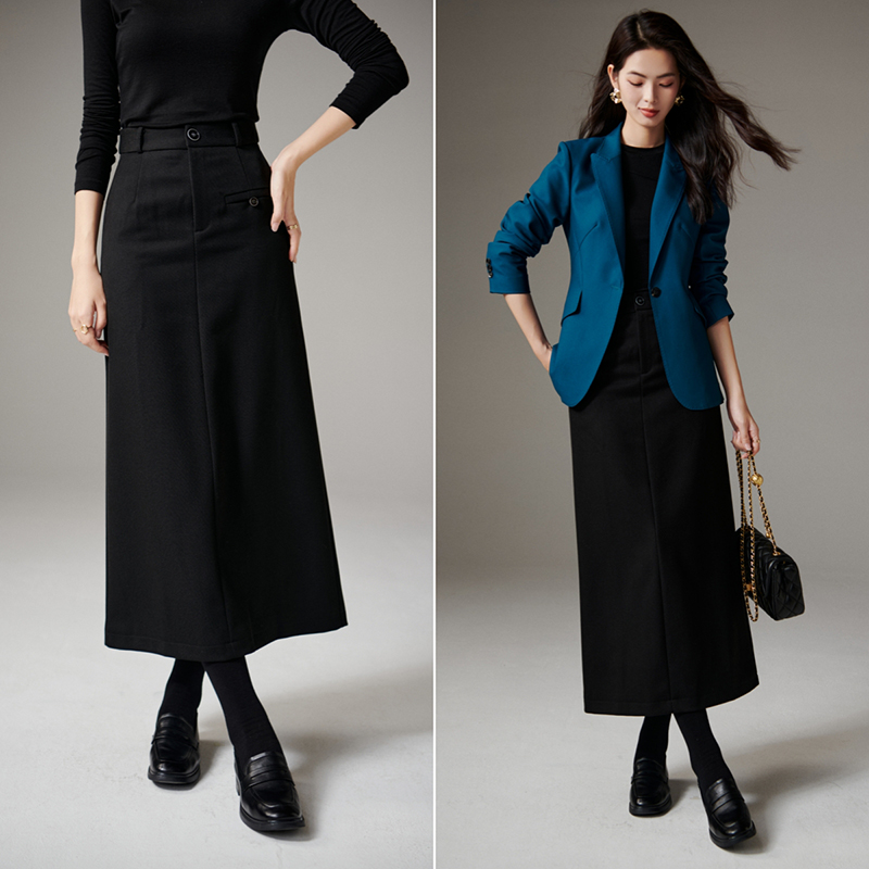 【新品】2025大方利落裙子百搭直筒长裙25073105