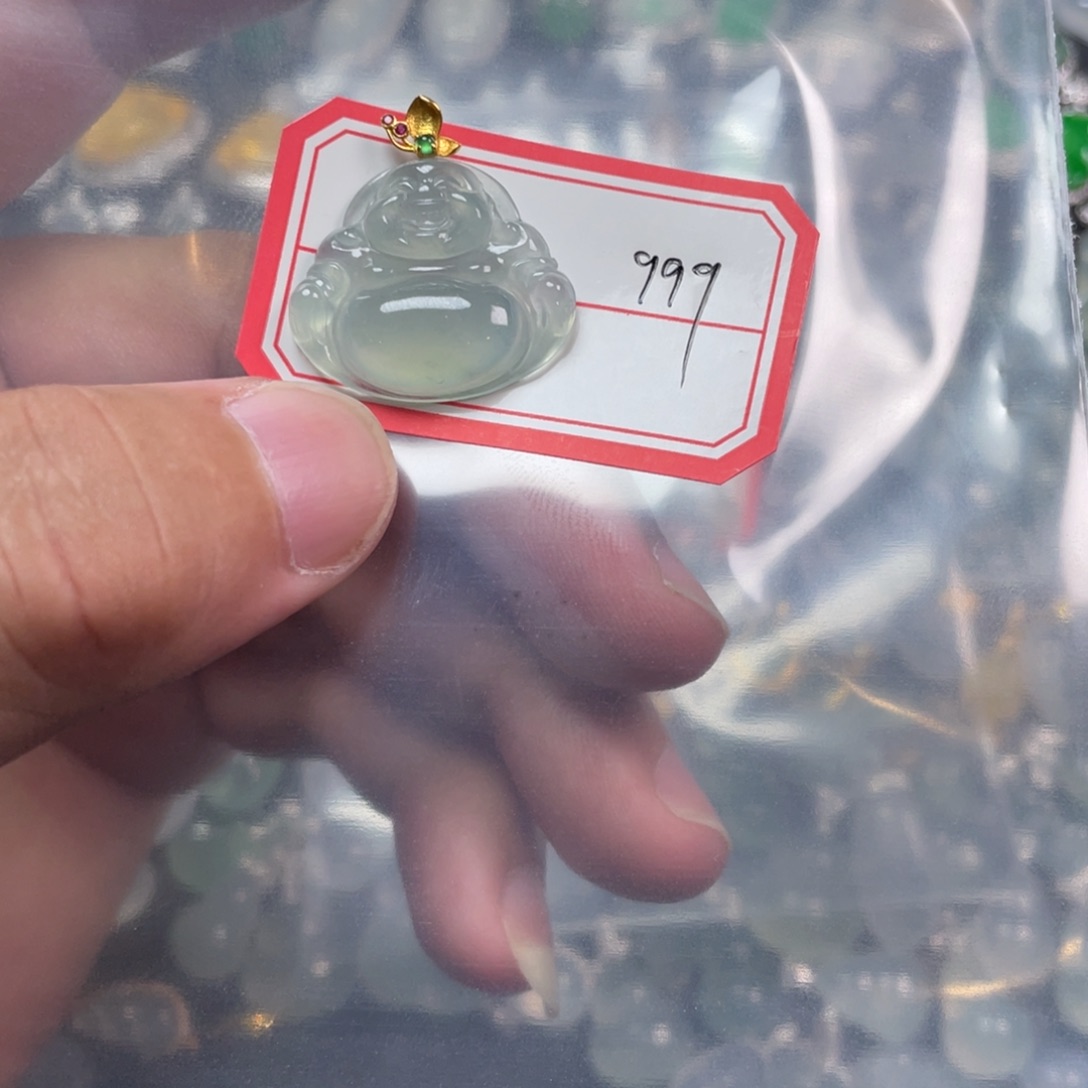 翡翠18K金镶嵌颈饰143翡翠