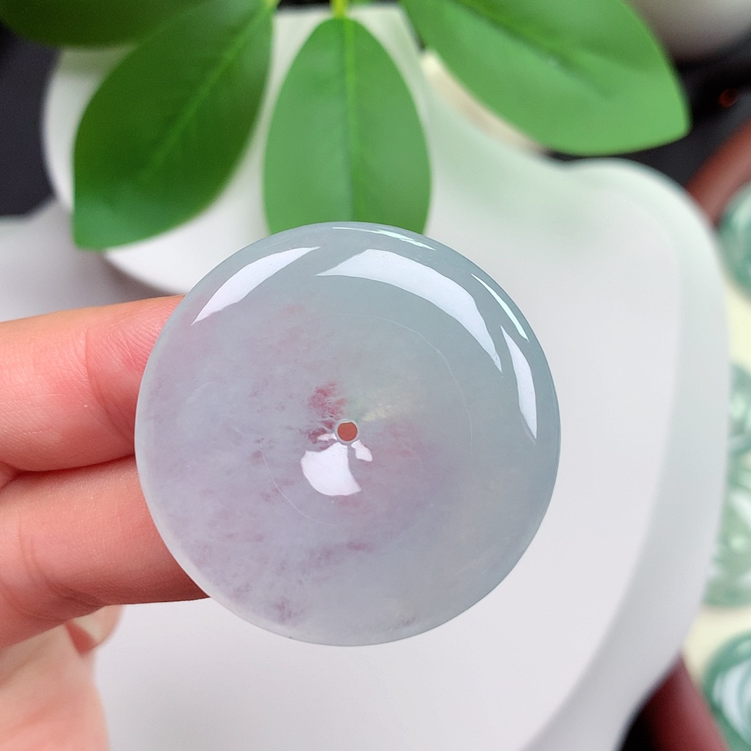 颈饰未镶嵌翡翠平安扣 35.4x5.3mm