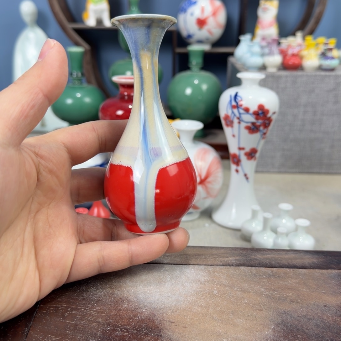 陶瓷手工小花器摆件