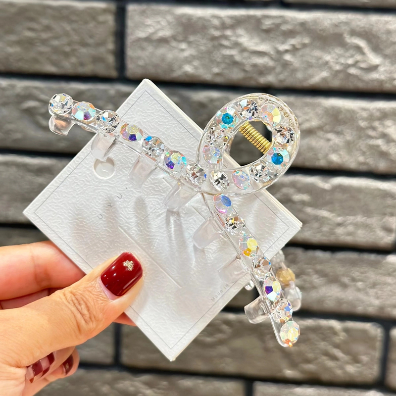 韩国s家水晶鲨鱼大抓夹12cm轻奢扎发抓夹高档大号抓夹后脑勺盘发