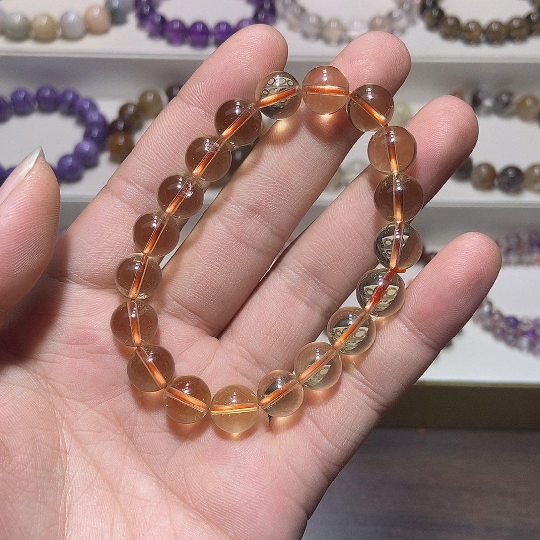 水晶手链未镶嵌黄水晶10.2