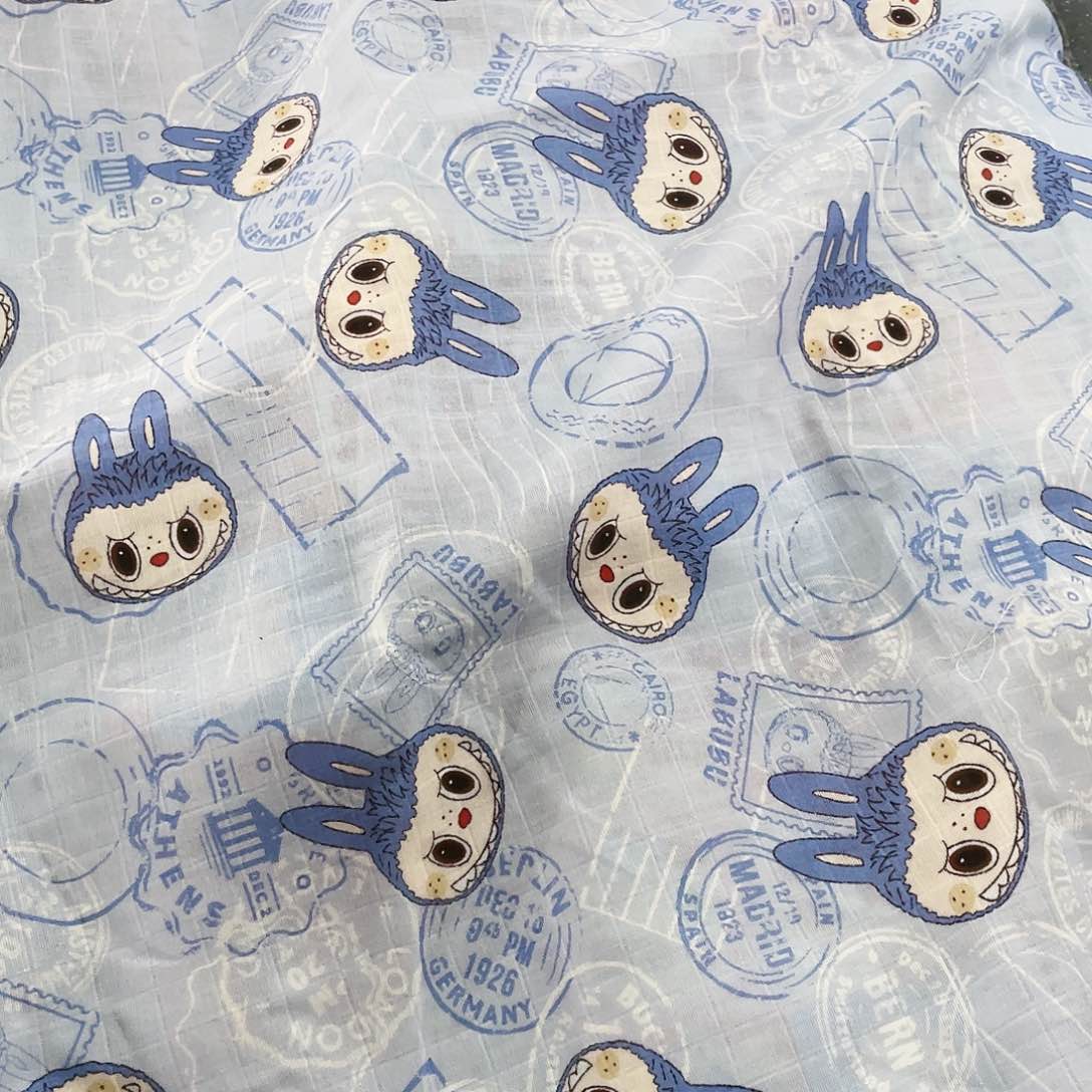 一米价纯棉双层纱1.4米宽果子布地卷