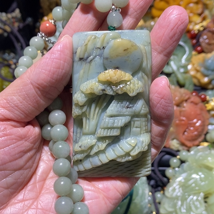 岫玉岫玉吊坠未镶嵌