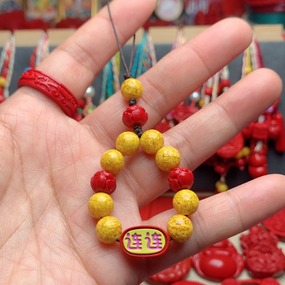 天然辰砂工艺品朱砂手机坠