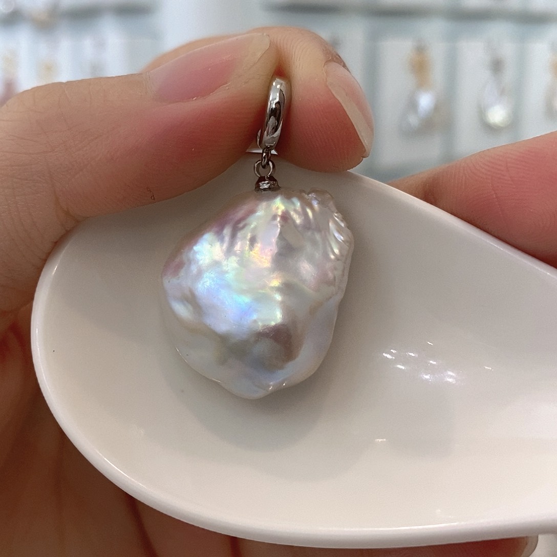 淡水珍珠颈饰银S925镶嵌