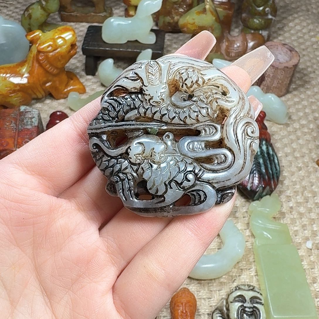 白玉菩提吊坠挂件