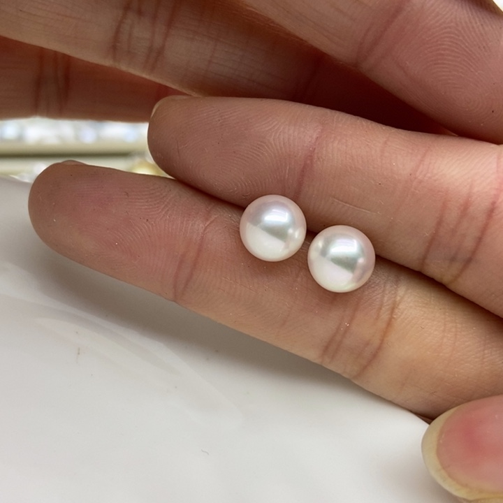 海水珍珠耳饰18K金镶嵌