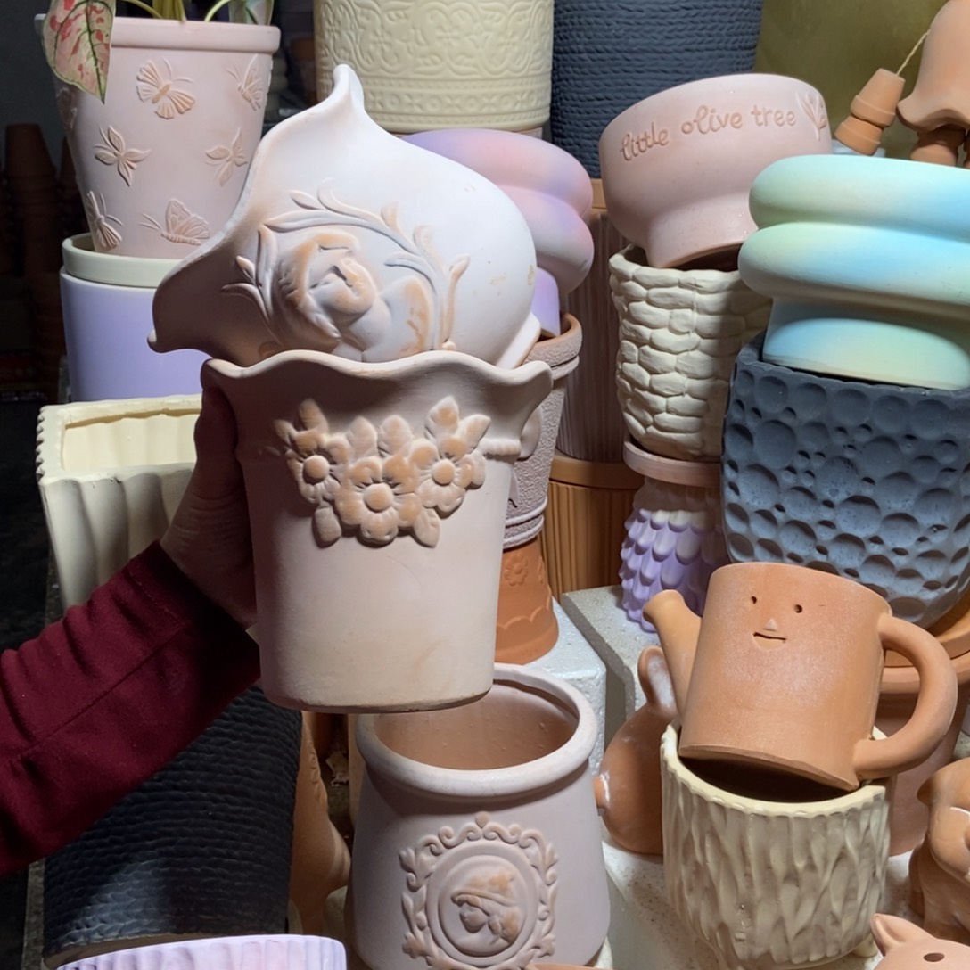 15花边花束+15花边大卫 粗陶2个