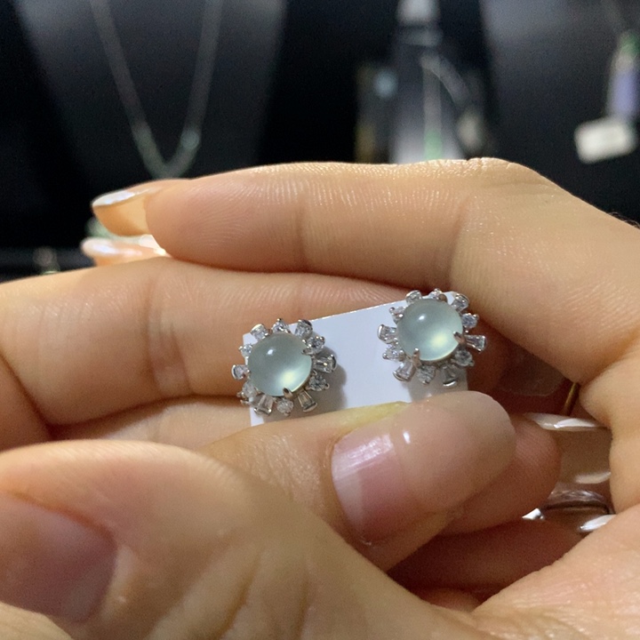 翡翠银S925镶嵌戒指