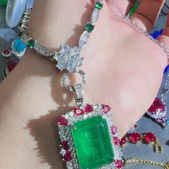 非金属红色蓝色满钻镶嵌