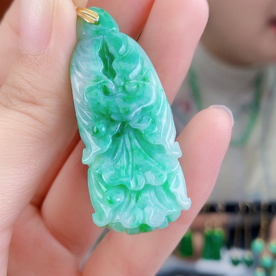 翡翠未镶嵌耳饰饰品