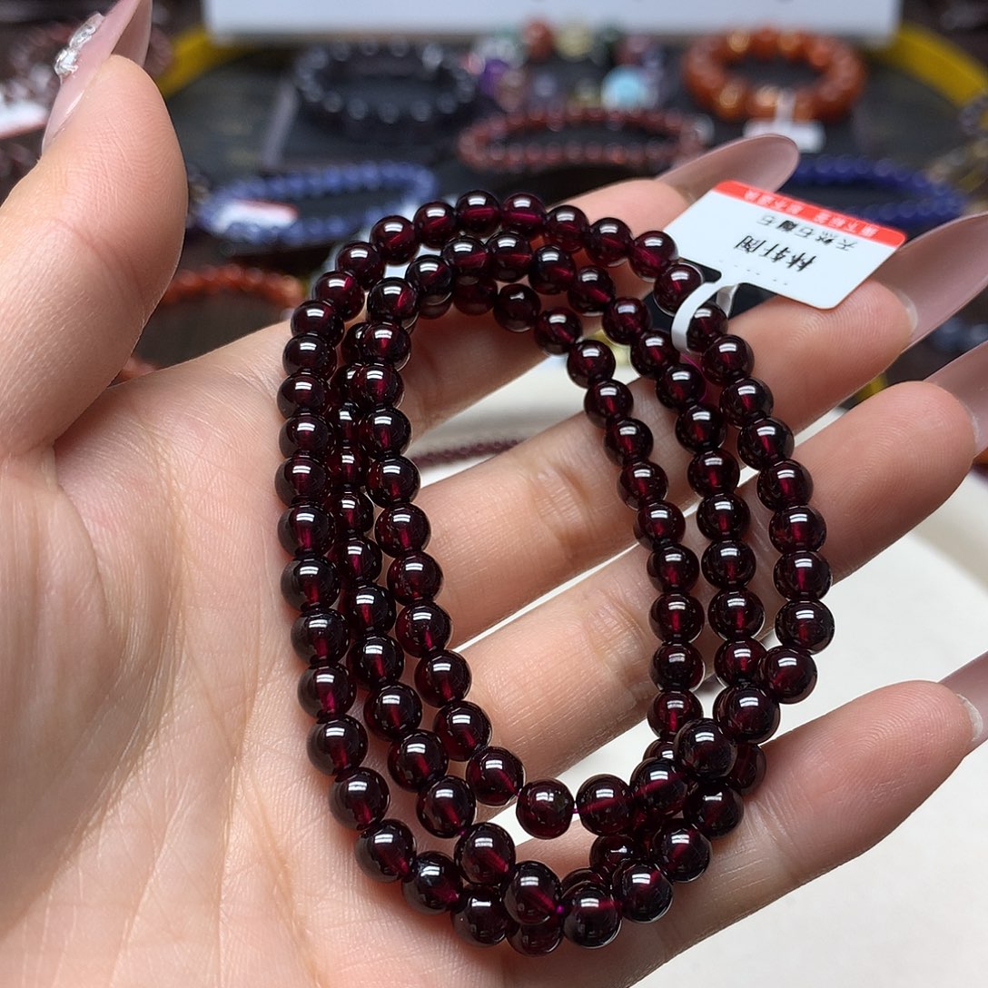 石榴石手链未镶嵌手链