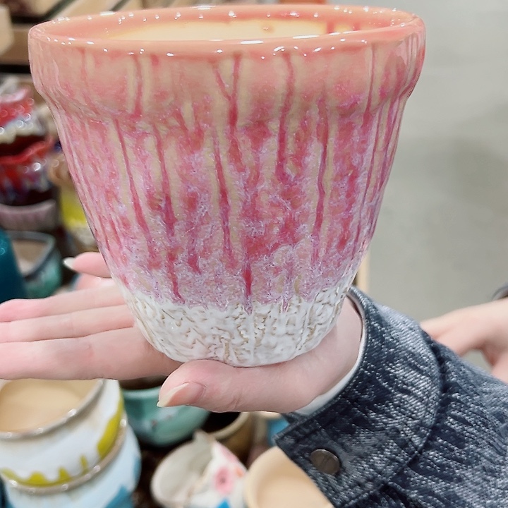 有孔.凑满10元发货多肉陶瓷花盆！