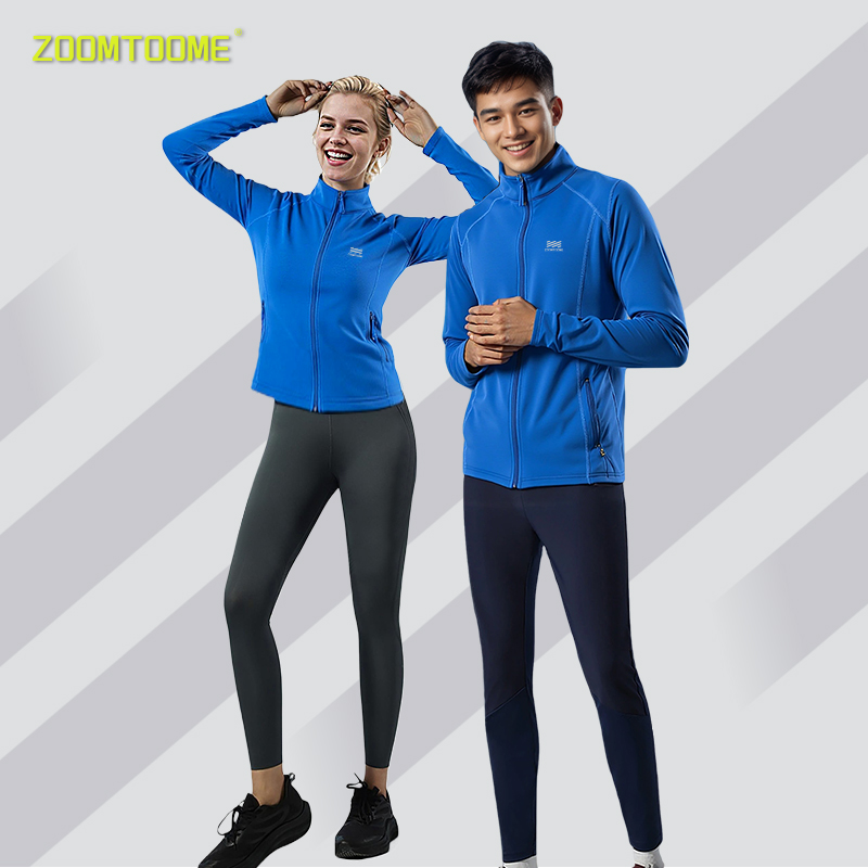 ZOOMTOOME众同男女同款秋冬跑步加绒拉链保暖外套吸湿速干透气
