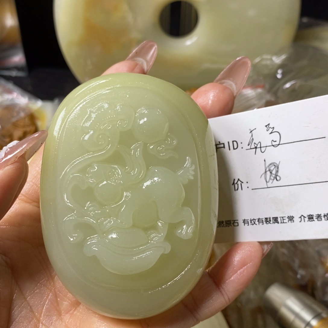 石材虎*古青石手把件