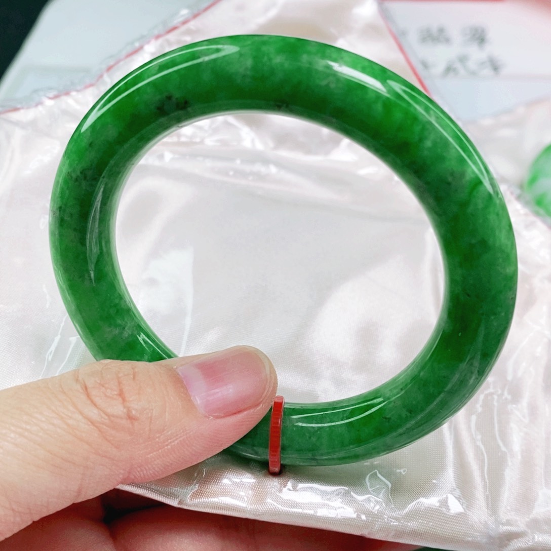 未镶嵌手镯翡翠七**這54.6圈口圆条