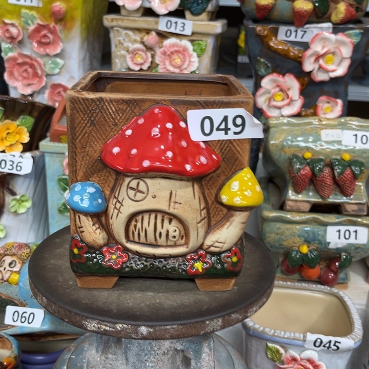 紫砂花盆粗陶材质多肉花盆