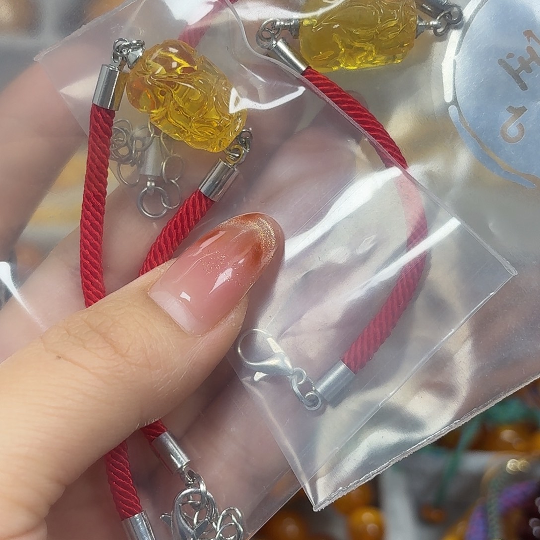 约***盒琥珀未镶嵌手链手链