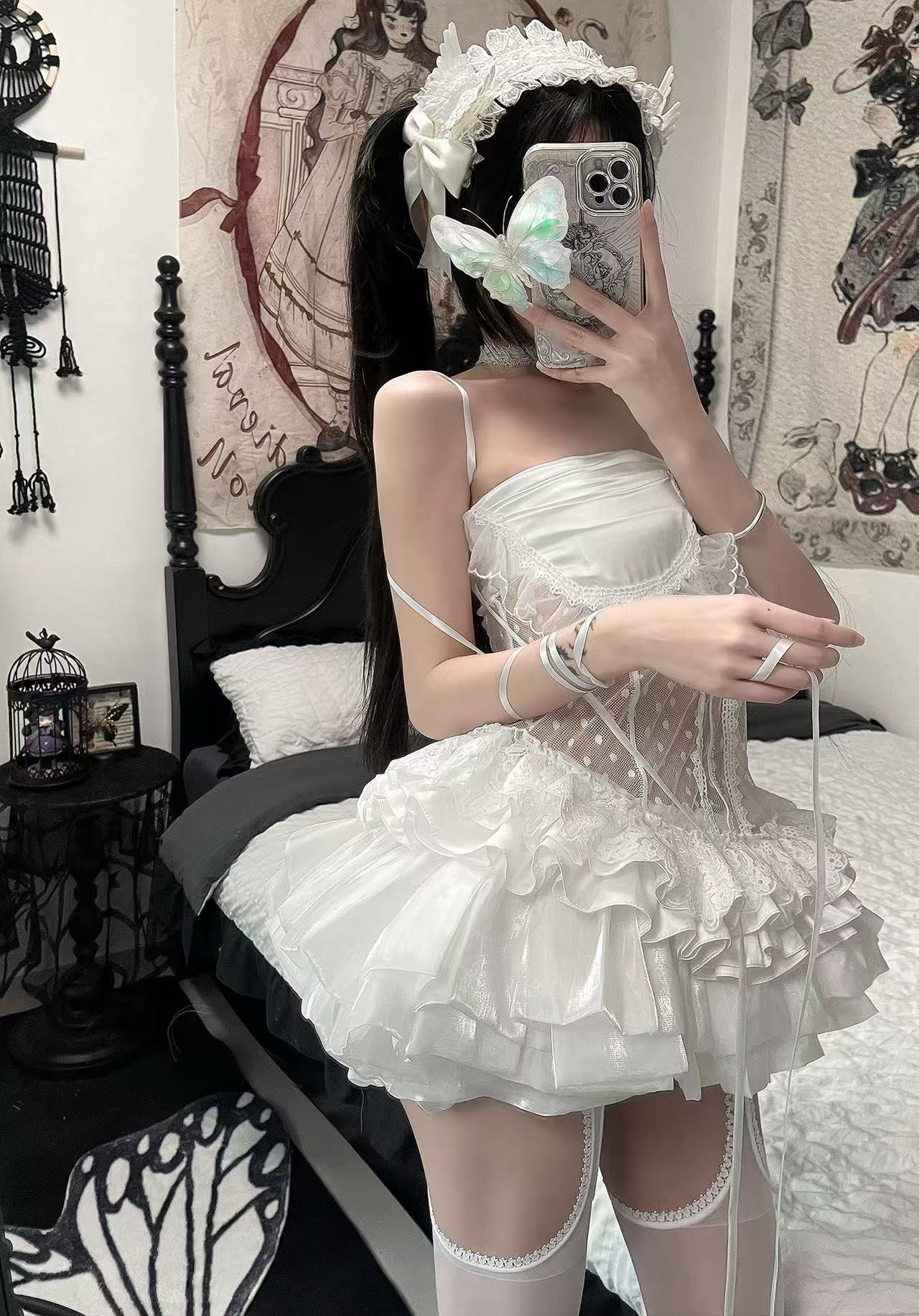 辣妹短款蓬蓬裙套装