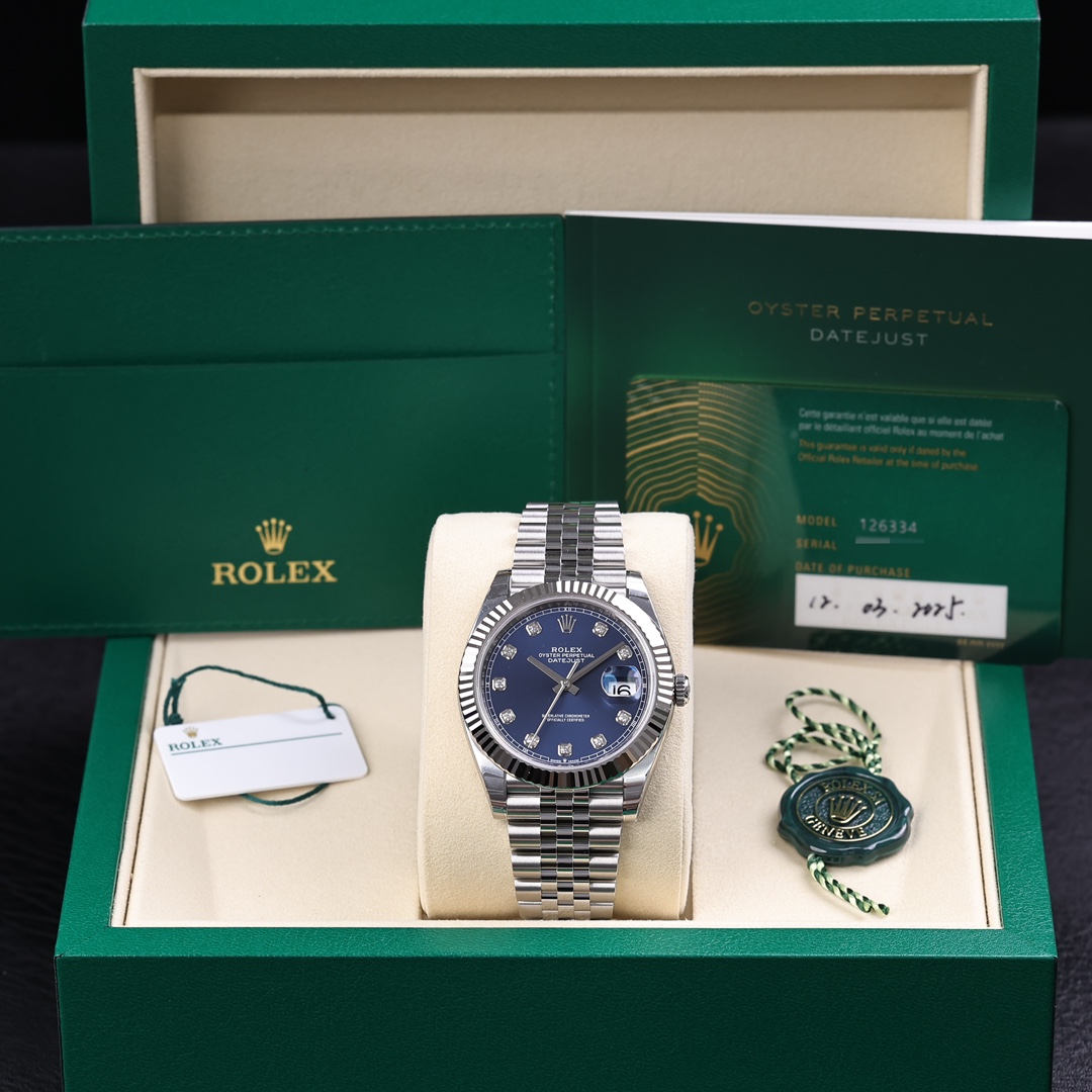 99新 Rolex/劳力士  日志126334  41mm 2025年3月保卡
