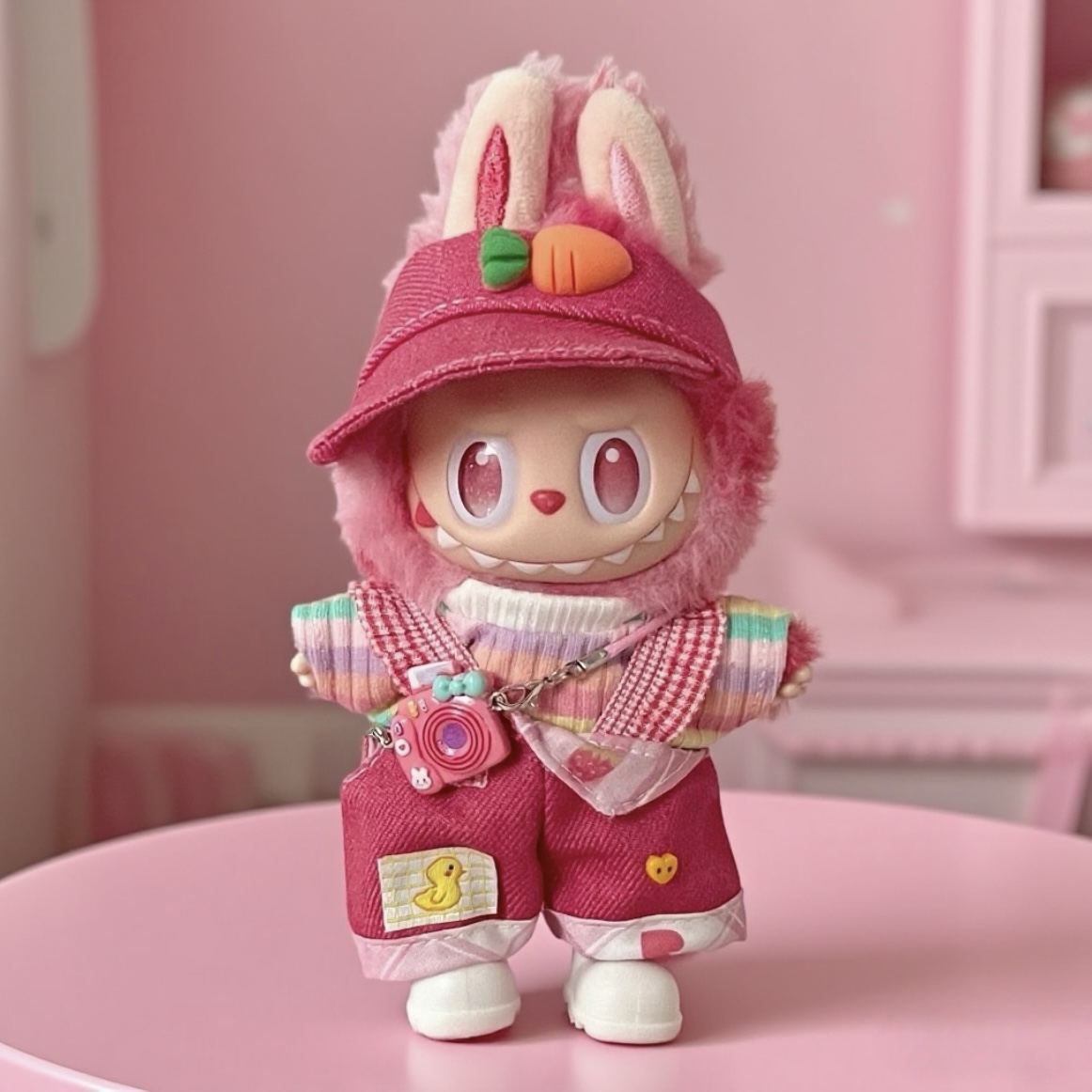 labubu娃衣服适用一二三代前方高能爱17cm搪胶拉布布荔枝莓莓幸运