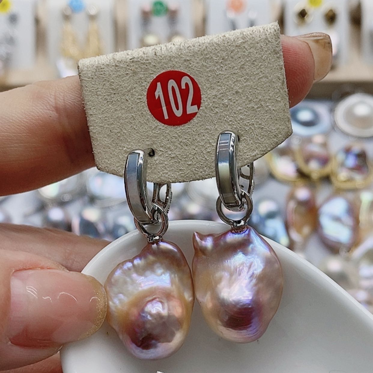 【闪购商品】淡水珍珠耳饰银S925镶嵌