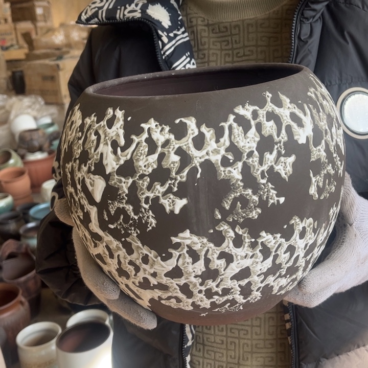 紫砂花盆高23口20————-