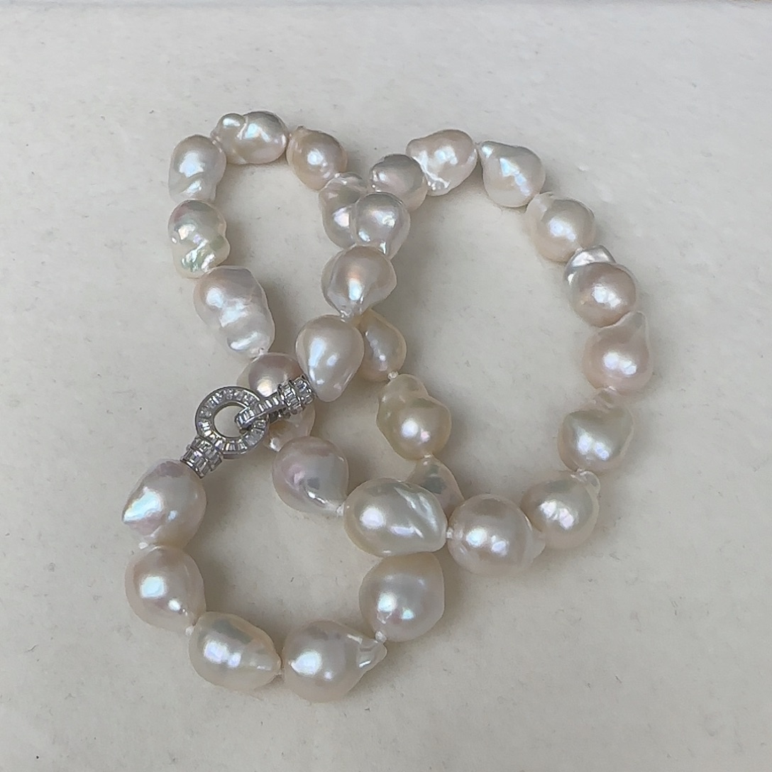 淡水珍珠颈饰银S925镶嵌