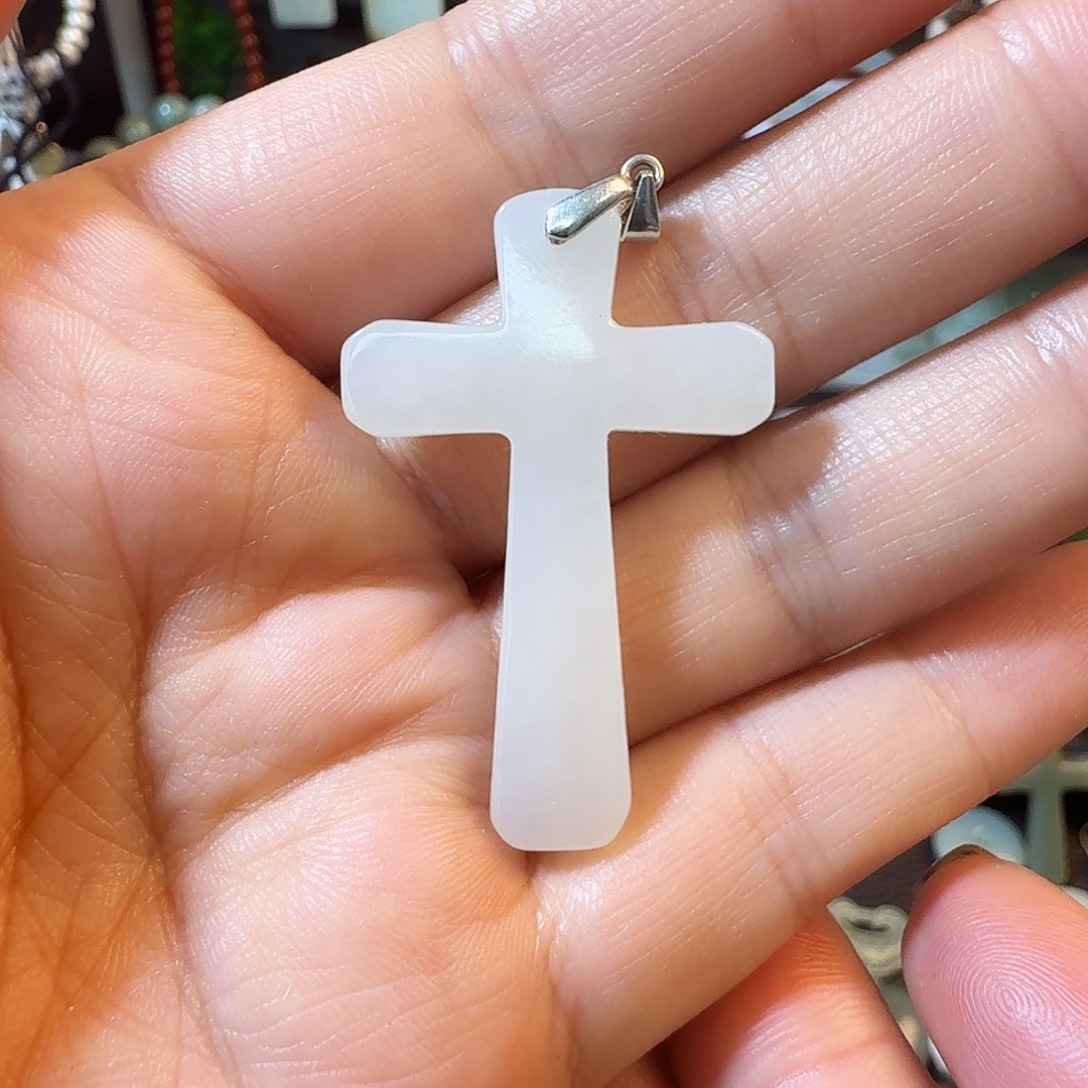 和田玉银S925镶嵌颈饰