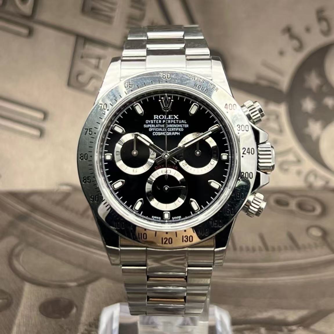 95新 Rolex/劳力士 迪通拿/116520/黑钢迪/40mm/单表